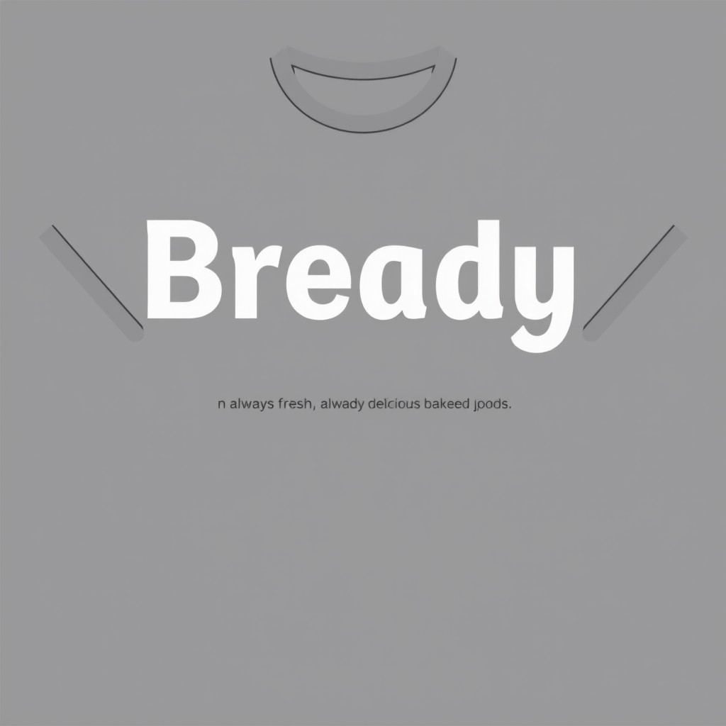 A modern and stylish gray t-shirt design for employees of Bready Bakery