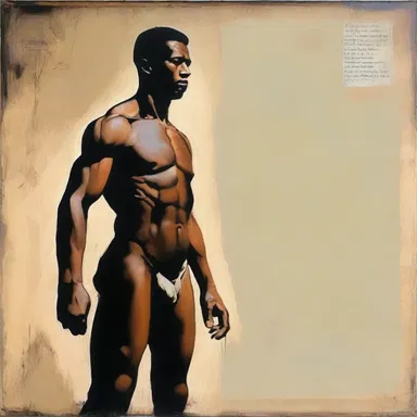 The painting depicted a powerful and defiant figure, standing unbowed and proud.