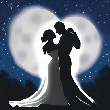 As the couple danced together under the moonlight, their unbowed postures demonstrated their deep love.
