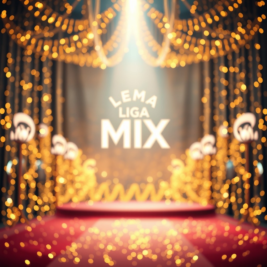 A glamorous background filled with sparkling lights, designed in a ceremonial style
