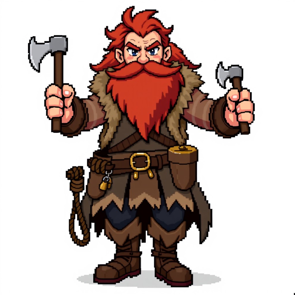A full body sprite of a Pokémon trainer designed for Pokémon Essentials with 4th generation graphics, based on a D&D ranger