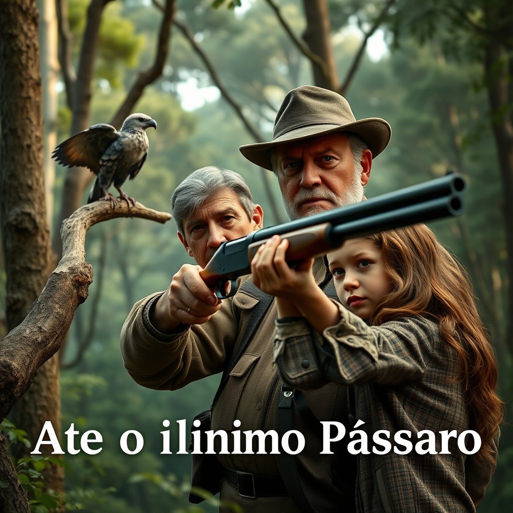 A hyper-realistic book cover for 'Até o Último Pássaro'