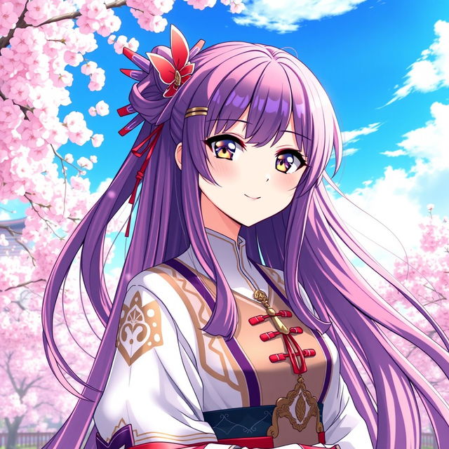 A stunning anime-style waifu with long flowing hair, vibrant colors, and captivating eyes