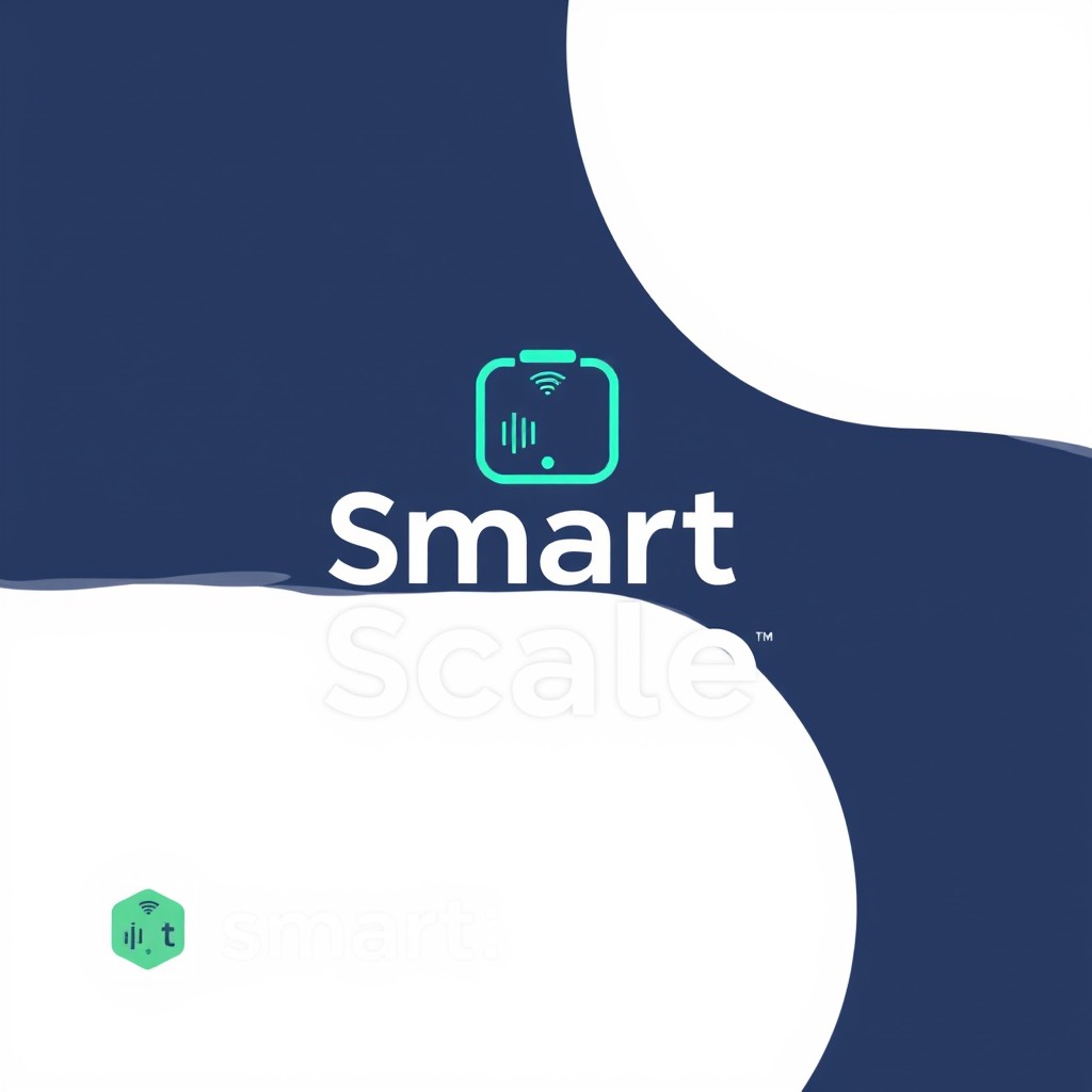 A modern and sleek logo design for a 'Smart Scale' product