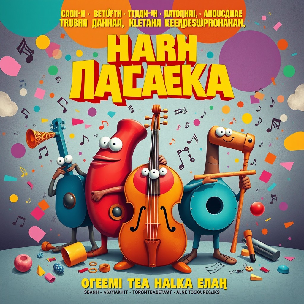 A movie poster for a film titled "Баян безкнопочный, труба забитая, флейта Бездырочная, в общем ты палка ебать"