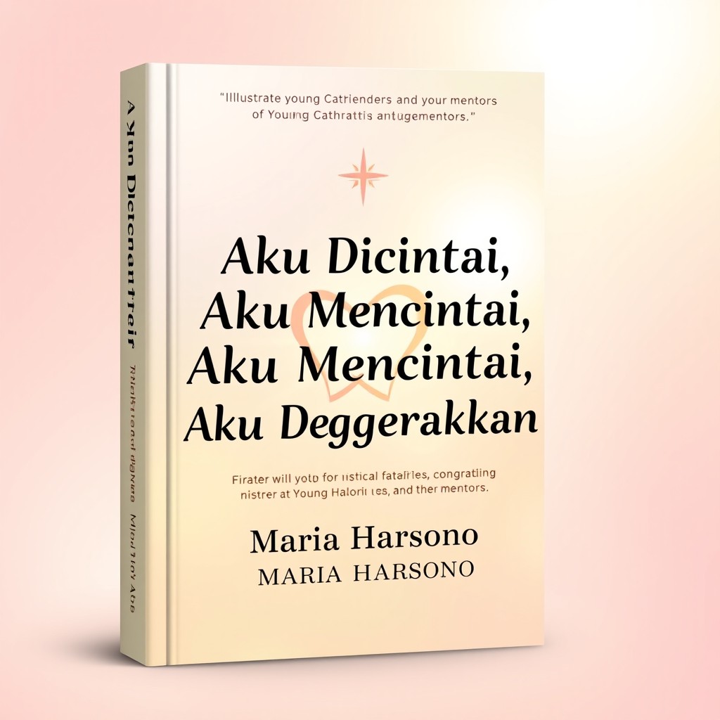 A book cover design for 'Aku Dicintai, Aku Mencintai, Aku Menggerakkan', aimed at young Catholic readers and their mentors