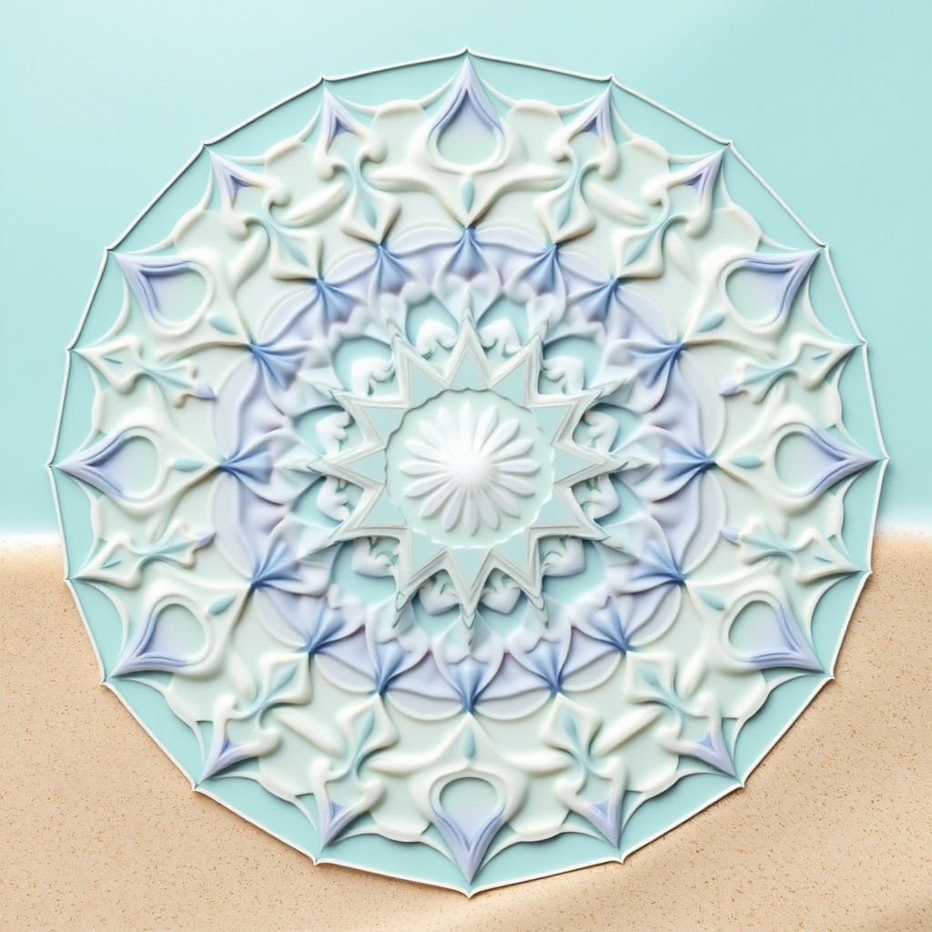 A calm and nurturing mandala inspired by the energy of a person born on July 5, 1956, representing the Cancer zodiac sign