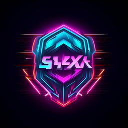 A visually appealing and modern logo for a gaming YouTube channel named SynoX. Feature sleek lines and shapes with a neon color palette, making sure the design looks cool and dynamic.