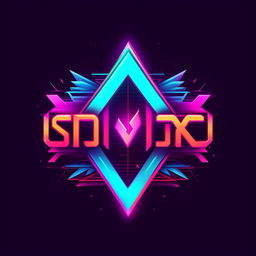 A visually appealing and modern logo for a gaming YouTube channel named SynoX. Feature sleek lines and shapes with a neon color palette, making sure the design looks cool and dynamic.