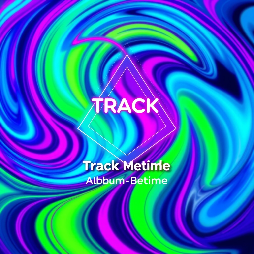 A vibrant and dynamic album cover design for a contemporary electronic music track