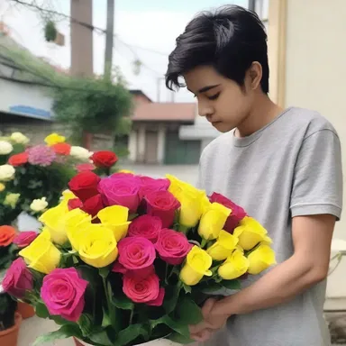 After their breakup, he started to regress and began sending her flowers every day.