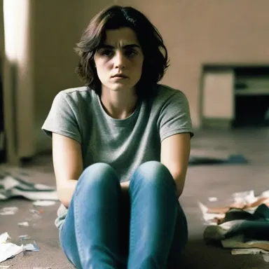 In the movie, the protagonist's mental health starts to regress after a traumatic event.