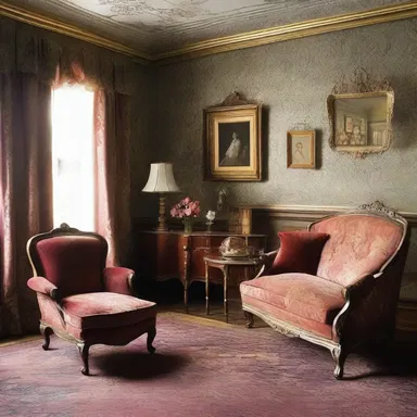 The homeowner decided to regress the interior design of their home to the Victorian era, incorporating ornate furniture and wallpaper.