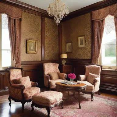The homeowner decided to regress the interior design of their home to the Victorian era, incorporating ornate furniture and wallpaper.