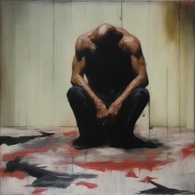 The artist created a powerful painting depicting the isolation and anguish of excommunication.