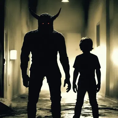 In the horror movie, the protagonist is marked for excommunication by an evil demon.