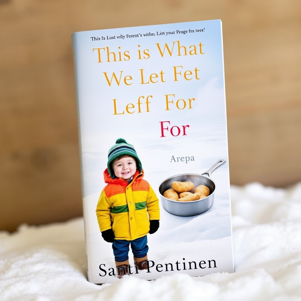 A heartwarming book cover featuring a young boy named Daniel standing in the snow, with his parents beside him, all looking hopeful