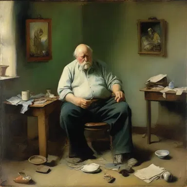 The painting depicted the artist's struggle with invalidism and the impact it had on their daily life.