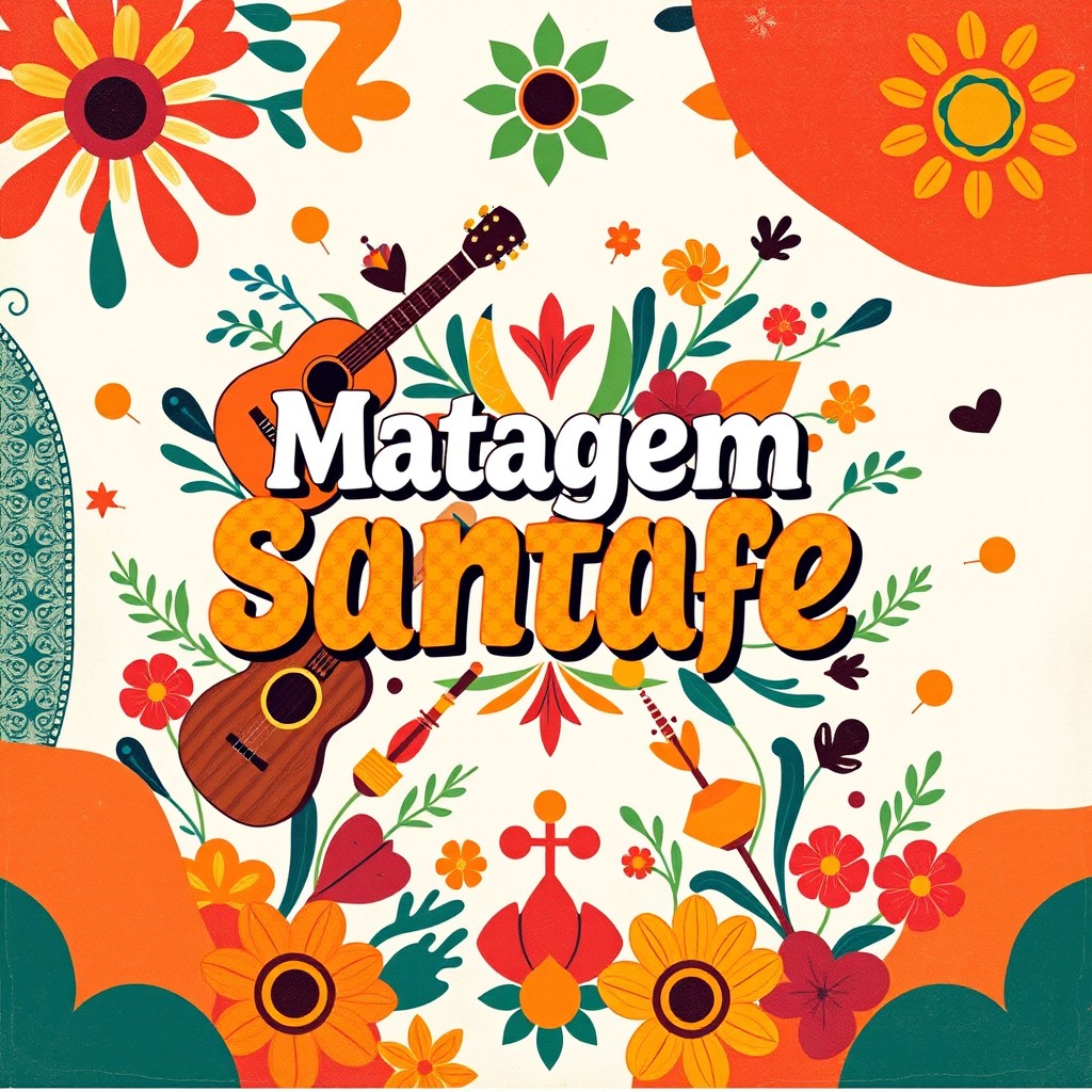 An album cover design for a music project titled 'Matagem Santafe'