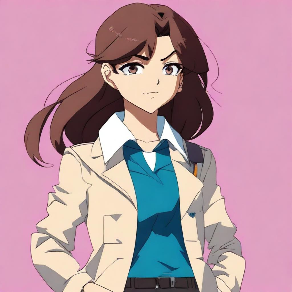 A digital art image of Ran Mouri, a character from Detective Conan