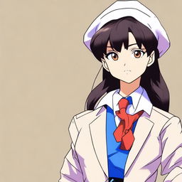 A digital art image of Ran Mouri, a character from Detective Conan