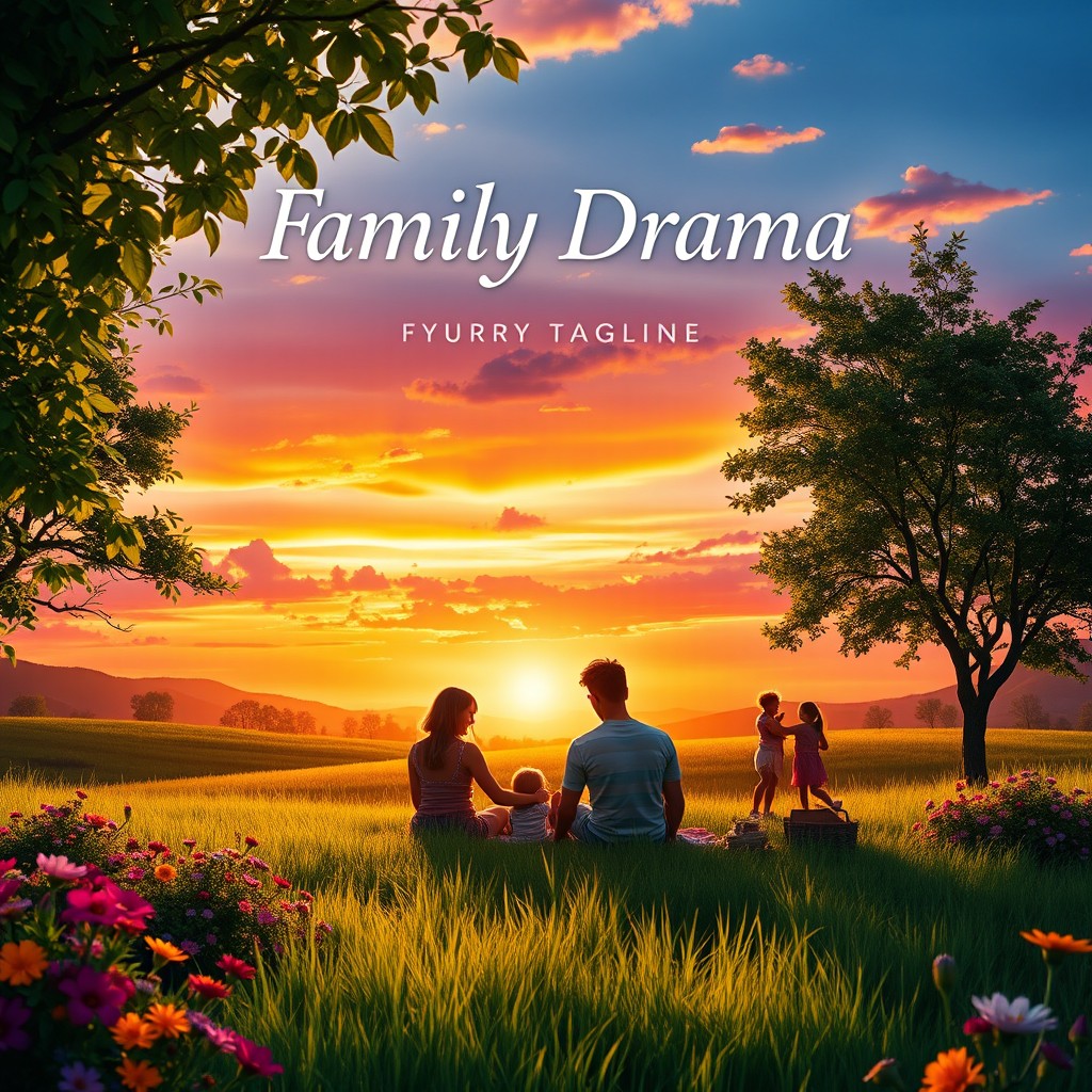 Vibrant Family Drama Movie Poster Design AI Generated