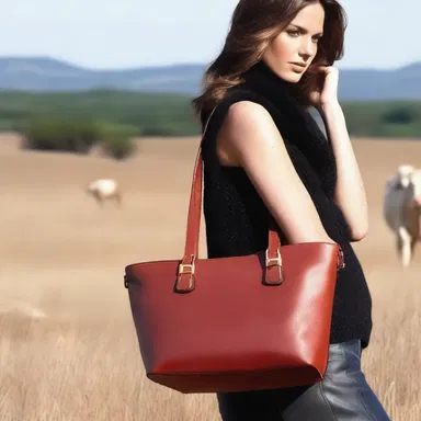 The fashion industry has recently introduced bovine-hide handbags as the latest trend.