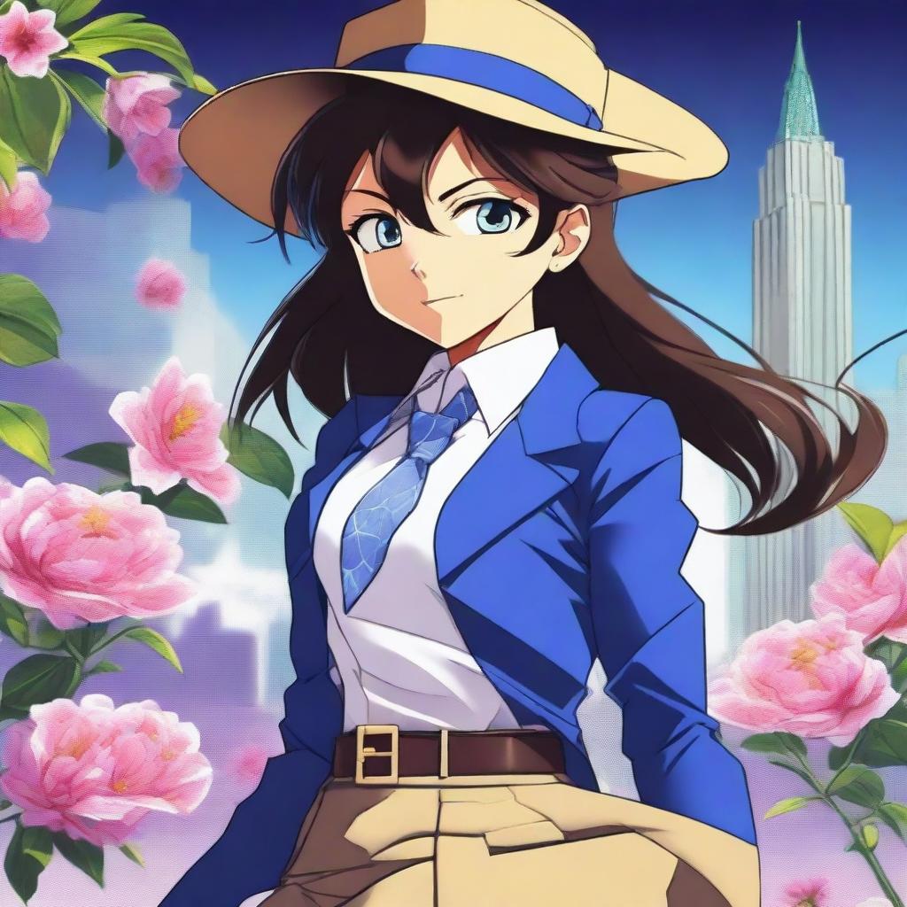 A high-quality digital art piece featuring Mouri Ran, a character from the anime Detective Conan