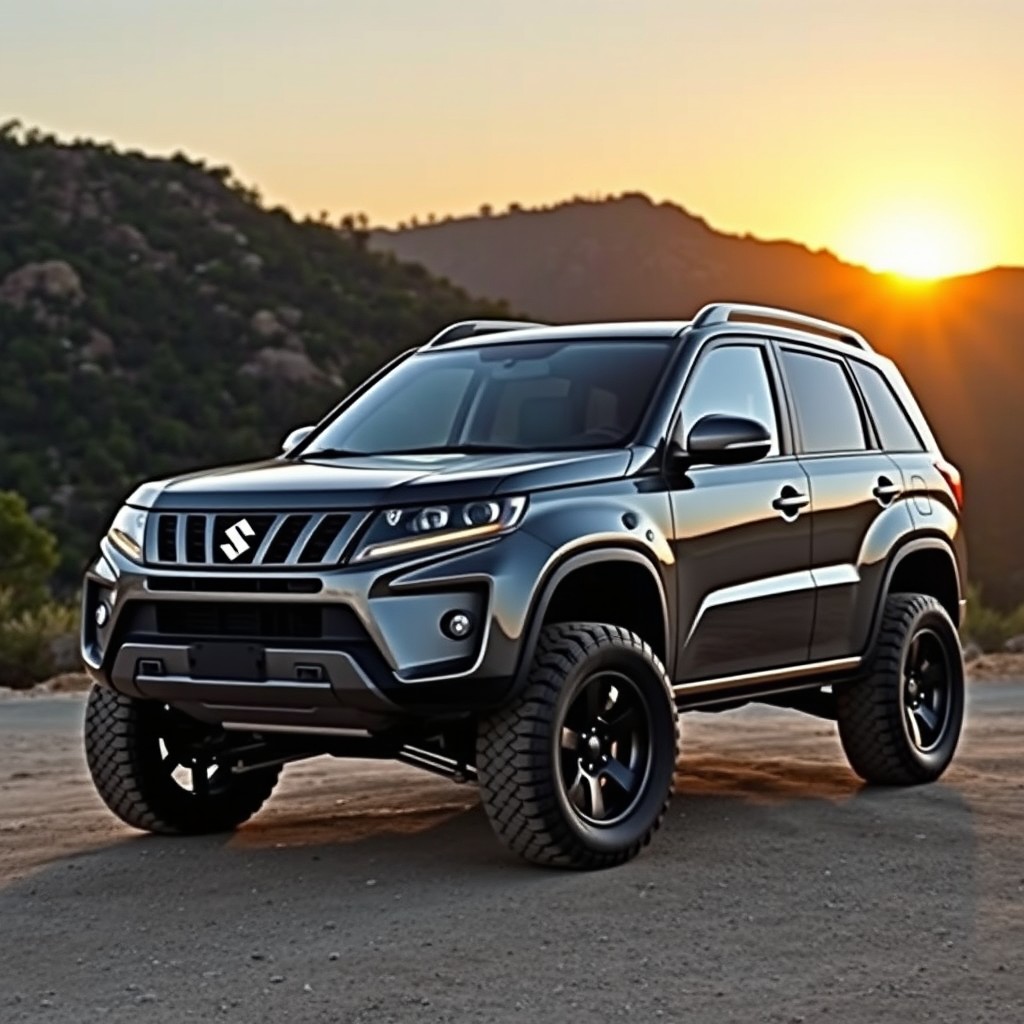 A modified Suzuki Gran Vitara SZ with a stunning 1-inch lifted suspension, showcasing its rugged off-road capability
