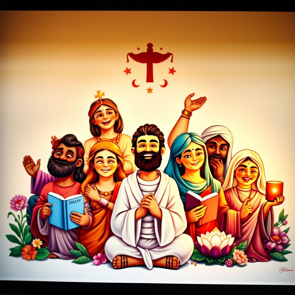 A visually striking miniature depicting religious testimonials