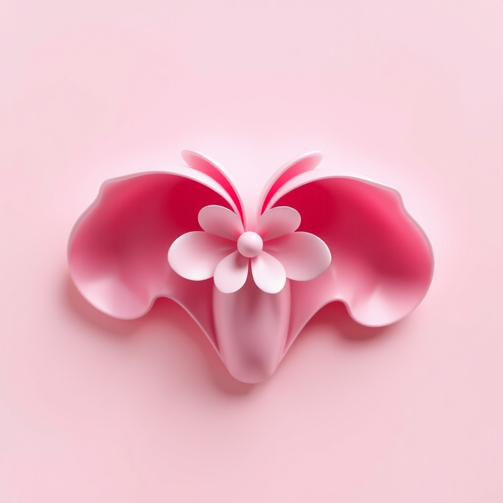 Elegant Pink-Themed Artistic Representation with Floral Aesthetics