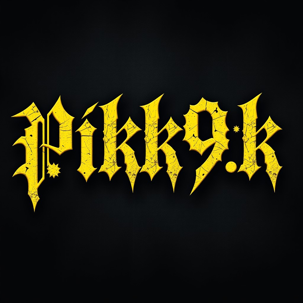 The letters 'Pikk9k' designed in a bold and jagged death metal band font