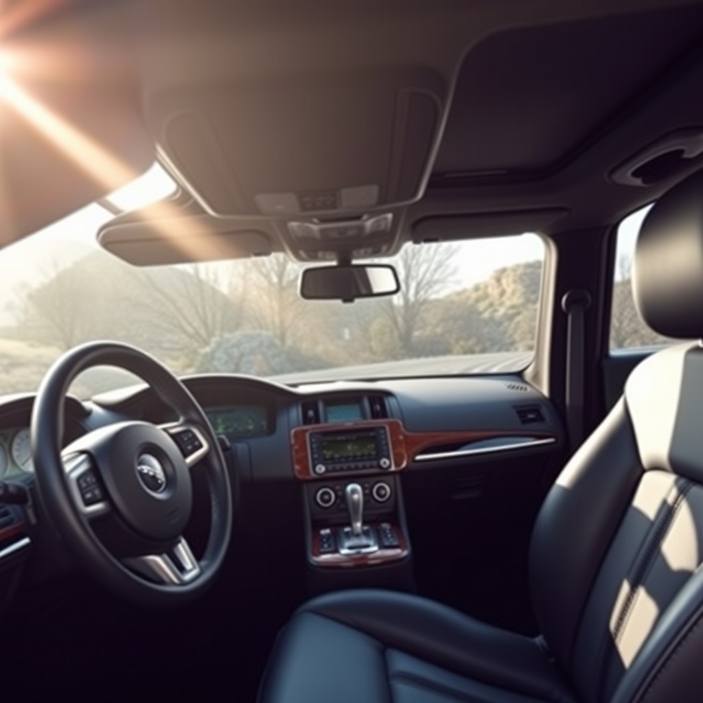 A luxurious 2012 Jaguar XF interior with a sleek dark color scheme