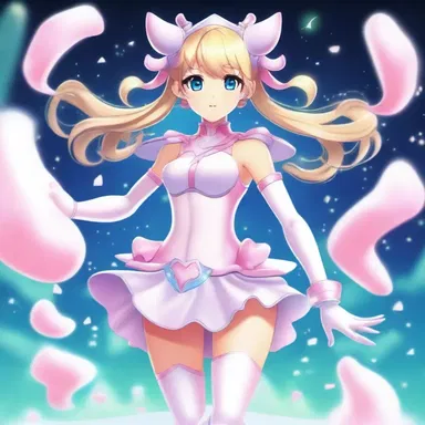 The magical girl transformed into a milch-producing creature to fight against the evil forces.