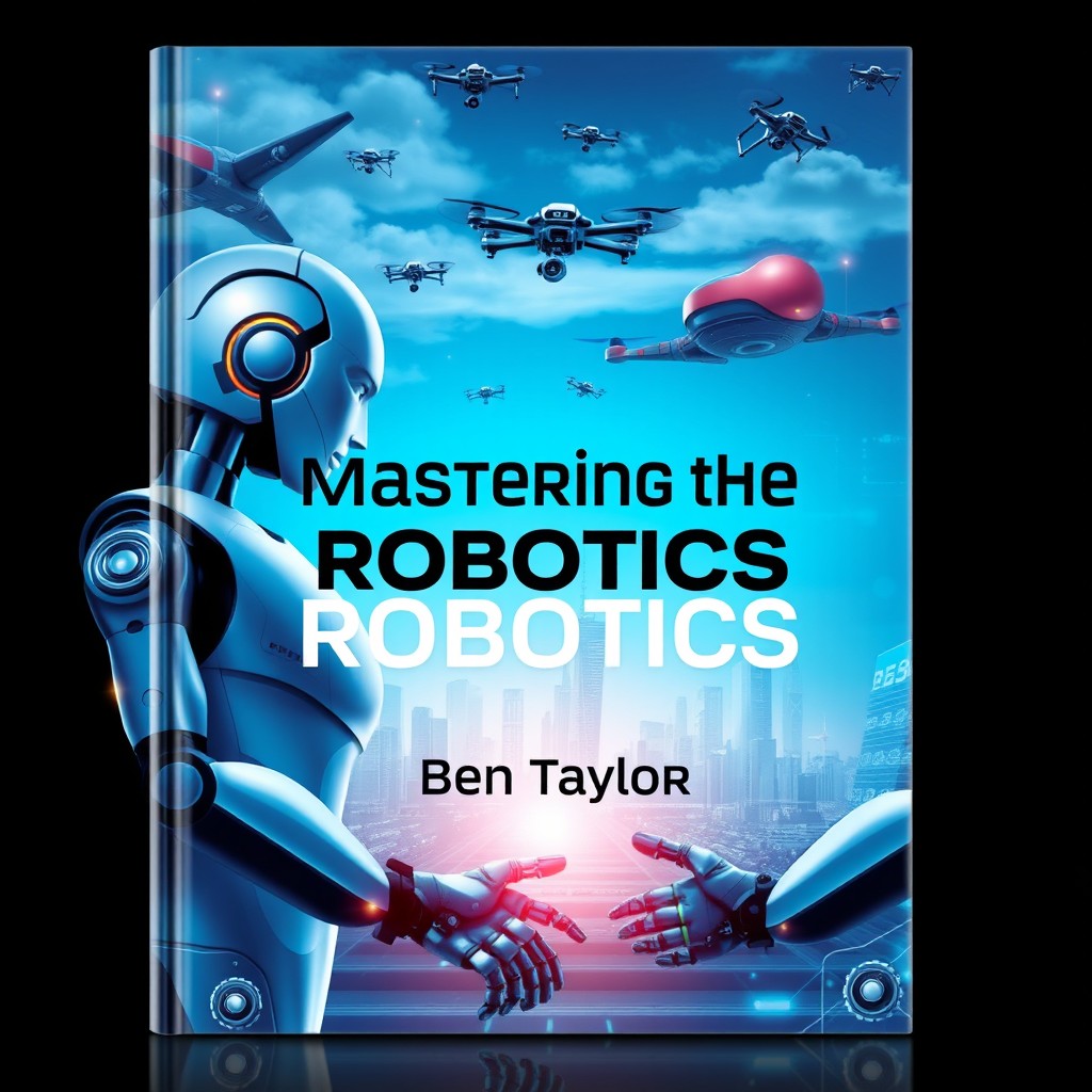 An engaging cover image for the book "Mastering the Robotics" by Ben Taylor