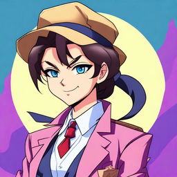 A digital art depiction of Ran Mouri from Detective Conan, dressed in a tastefully stylish outfit