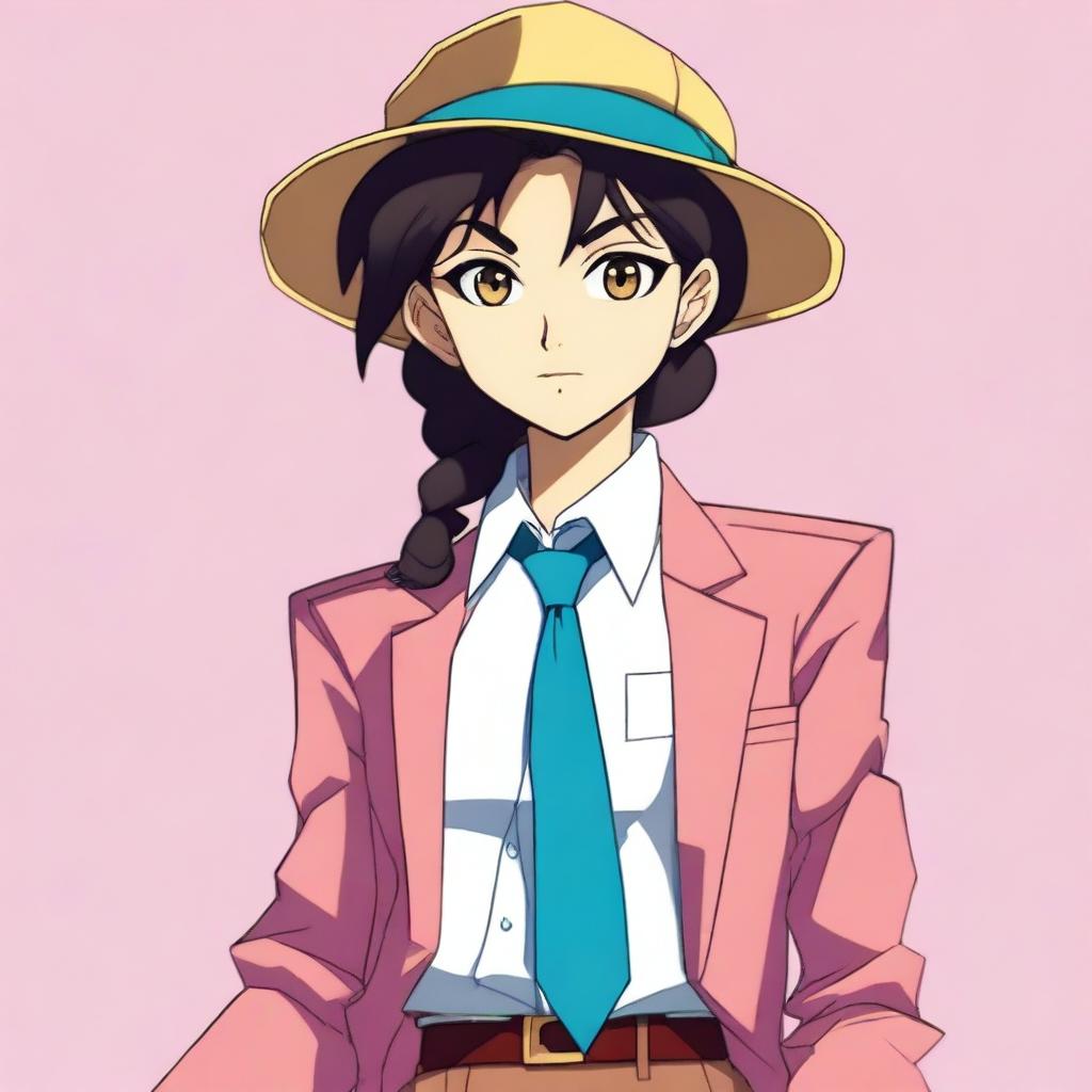 A digital art depiction of Ran Mouri from Detective Conan, dressed in a tastefully stylish outfit