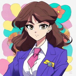 A digital art depiction of Ran Mouri from Detective Conan, dressed in a tastefully stylish outfit