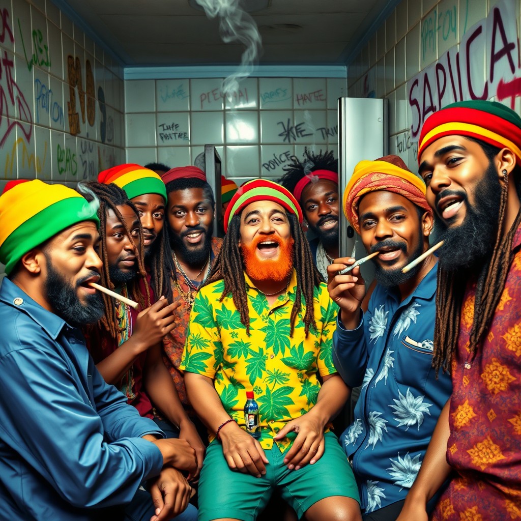 Joyful Rastafarian Vibes in an Unlikely Setting