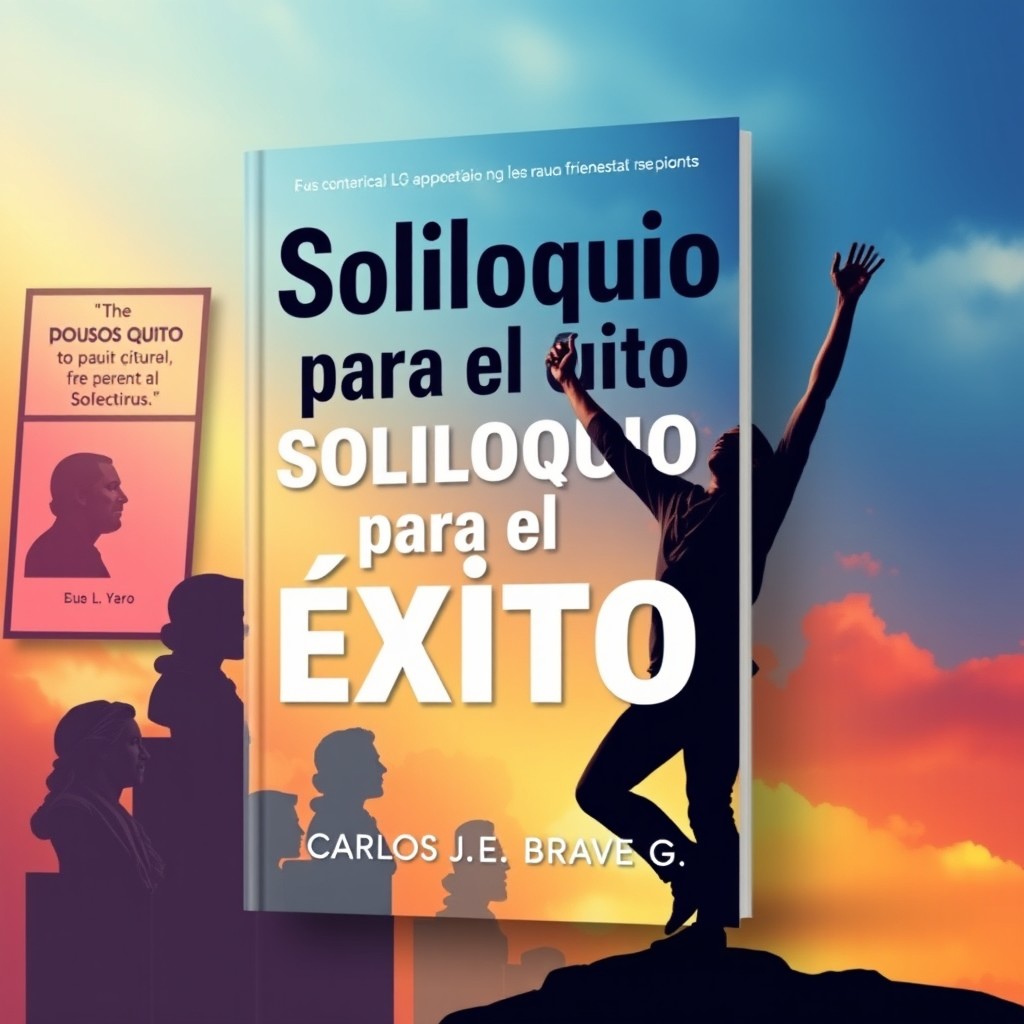 A modern book cover design for 'Soliloquio para el Éxito' by Carlos J