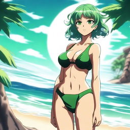 This is a high-quality digital art image of Tatsumaki from One Punch Man