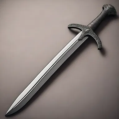 The author described the menacing sword as being forged with iron carbide, capable of cutting through anything in its path.