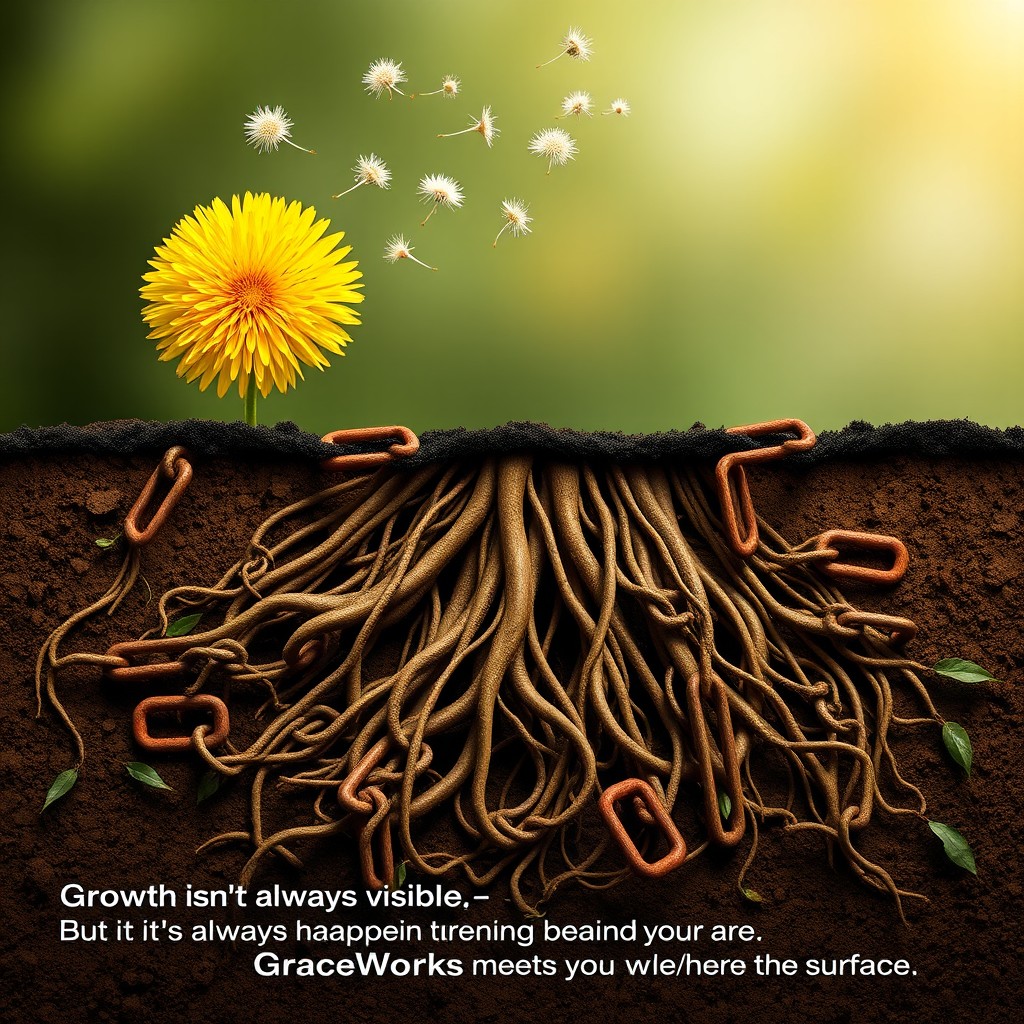 Transformational Growth: Breaking Free with GraceWorks | Idyllic AI Art