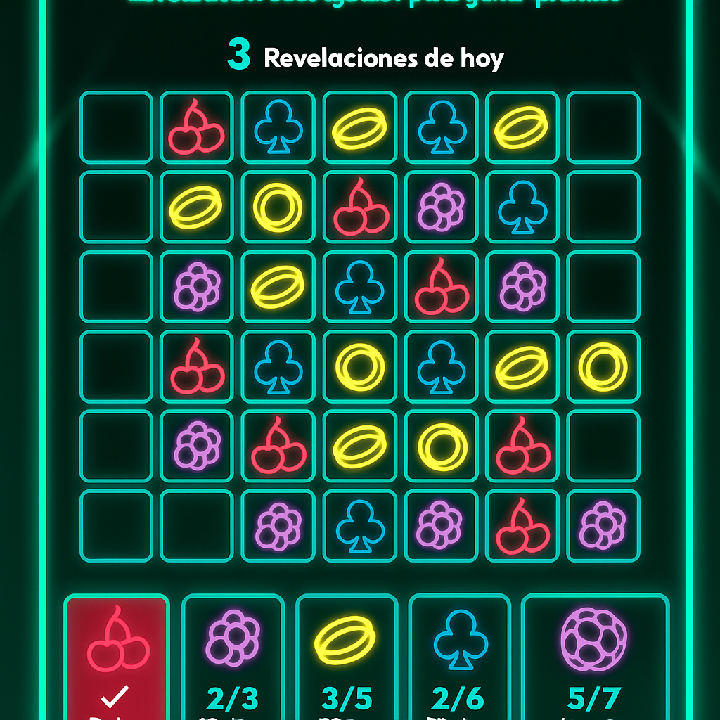 A vibrant and energetic digital slot game interface, featuring a grid with colorful neon squares including symbols like cherries, stars, and various shapes