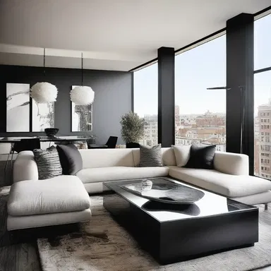 The yuppie was thrilled with the sleek and modern design of his new penthouse apartment.