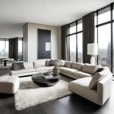 The yuppie was thrilled with the sleek and modern design of his new penthouse apartment.