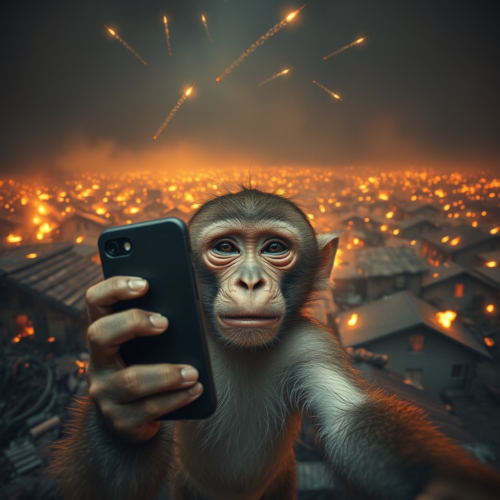 A selfie from the heart of hell