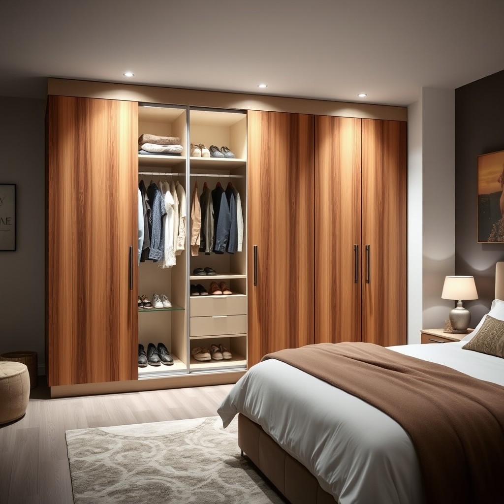 Stylish Modern Wardrobe in Elegant Bedroom Design