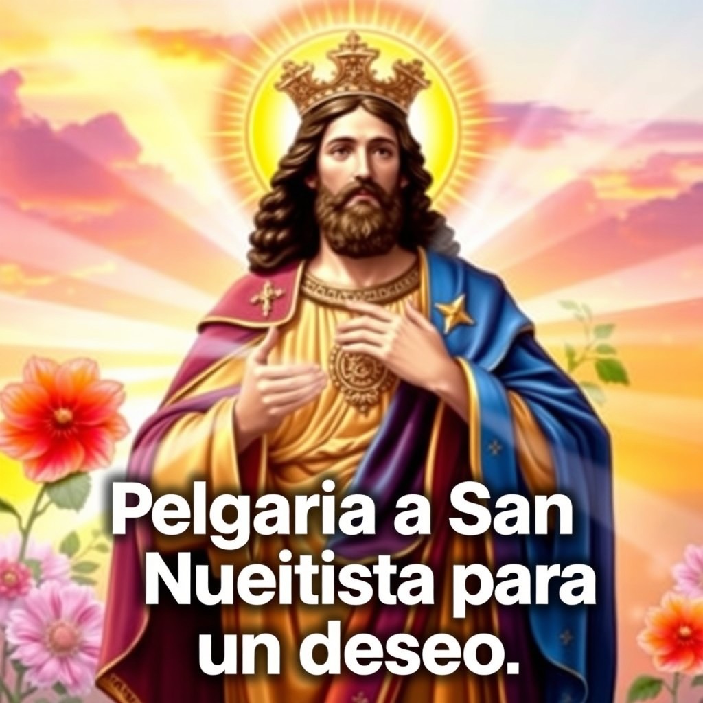 A bright and engaging YouTube thumbnail featuring San Juan Bautista (Saint John the Baptist)