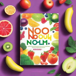 A high-quality digital art image of a cookbook titled 'Noom Diet Cookbook'